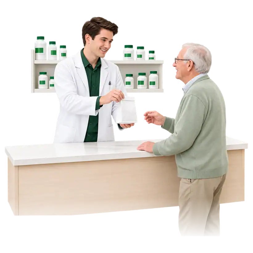 Pharmacist with time for the patient