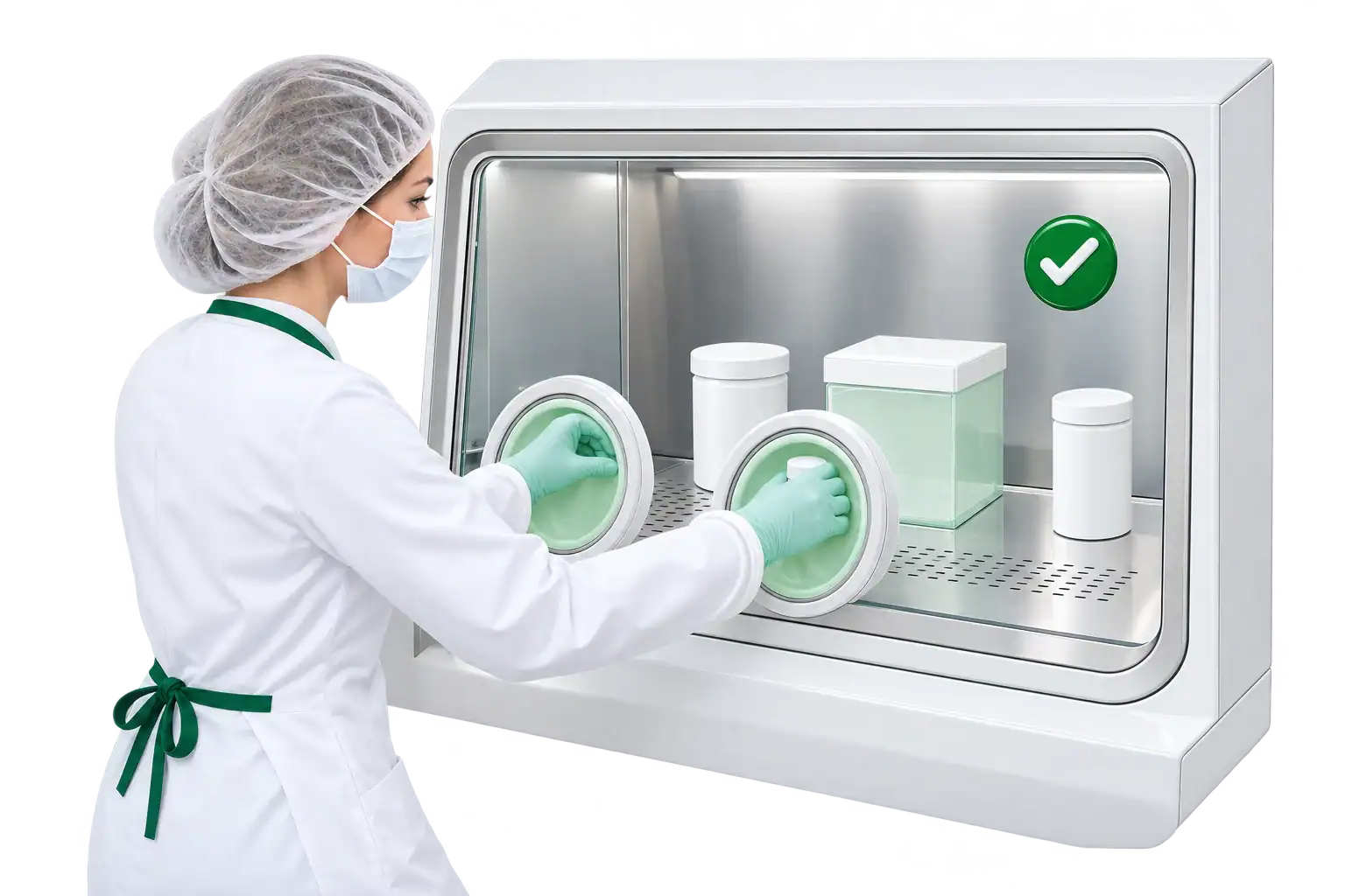 Sterile compounding in a clean room